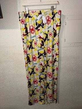 Men's Yellow Spider-Web Print Lounge Pants